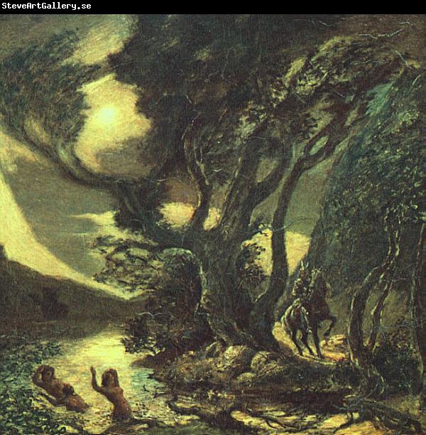 Albert Pinkham Ryder Siegfried and the Rhine Maidens